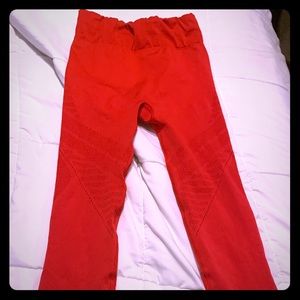 Red leggings size small from fabletics.